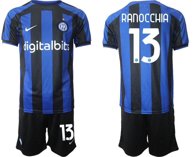 Cheap Men 2022-2023 Club Inter Milan home blue 13 Soccer Jersey